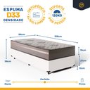 Ver imagem 3 de Cama Box com Colchão de Espuma D33 Millenium One Face Solteiro 88cm