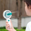 Ver imagem 3 de Mini Ventilador de Mão 3 Vel Portátil Recarregável Base Azul