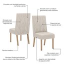 Ver imagem 5 de Kit 2 Cadeiras Eloa Nature/linho - Henn