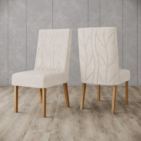 Kit 2 Cadeiras Eloa Nature/linho - Henn