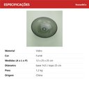 Ver imagem 6 de Centro de Mesa Decorativo de Vidro Fumê 12x25x25cm Sala Jantar Decoração Enfeite