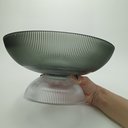 Ver mais imagens de Centro de Mesa Decorativo de Vidro Fumê 12x25x25cm Sala Jantar Decoração Enfeite