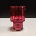 Ver imagem 4 de Castiçal Decorativo de Vidro Vinho 8x6x6cm Porta Vela Mesa Jantar Decoração Sala