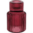 Ver imagem 3 de Castiçal Decorativo de Vidro Vinho 8x6x6cm Porta Vela Mesa Jantar Decoração Sala