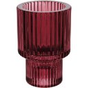 Ver imagem 1 de Castiçal Decorativo de Vidro Vinho 8x6x6cm Porta Vela Mesa Jantar Decoração Sala