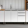 Balcão de Pia 100% Mdf 3 Portas 2 Gavetas 120cm Luna Atacama/branco - 5