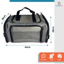 Ver imagem 5 de Bolsa De Transporte Pet Avião Para Cachorro Gato Duke e Dixie Cinza e Preto