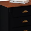 Ver imagem 3 de Mesa de Cabeceira 4 Gavetas Pés Luiz Xv Hannover 60817 - Preto/imbuia Glazer