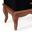 Ver imagem 4 de Mesa de Cabeceira 4 Gavetas Pés Luiz Xv Hannover 60817 - Preto/imbuia Glazer