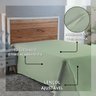 Roupa Cama Casal 300 Fios Lençol Virol sem Elástico de Algodão:verde Bebe - 4