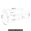 Ver imagem 4 de Sofá 3 Lugares 288cm Orgânico Zion M22 Veludo Bege - Mpozenato