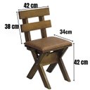 Ver imagem 4 de Conjunto Mesa Madeira Maciça para Churrasco Imbuia + 4 Bancos Estofados Jambo