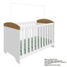 Berço Americano 100% Mdf com Regulagem de Altura Lino Móveis Peroba Branco Brilho/carvalho - 2