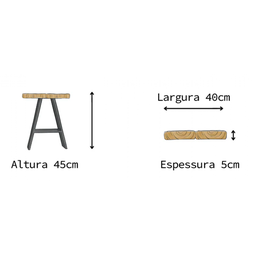 Banco Rústico | Estrutura a - 200cm - 6