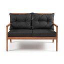 Ver imagem 2 de Sofa Rio 2 Lugares Estofado Preto 117cm - 60350
