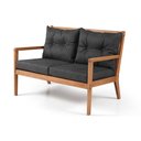 Ver imagem 1 de Sofa Rio 2 Lugares Estofado Preto 117cm - 60350