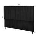 Ver imagem 2 de Cabeceira Leblon Preto Estofada para Cama Box Casal 144Cm Quarto Luxo JBE Móveis