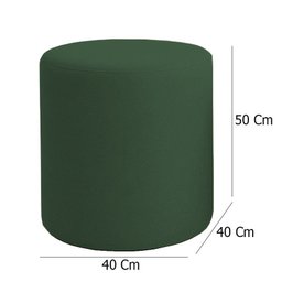 Puff Beca Cilindro Suede Live - 7 Decor Verde Escuro - 4