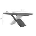 Ver imagem 3 de Conjunto: Mesa de Cozinha Imperatriz Curvo 180cm + 6 Cadeiras Maldivas Naturale/off White - Suede
