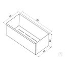 Ver imagem 3 de Escorredor Profundo Tramontina em Aço Inox Scotch Brite para Uso no Canal Organizador 30 x 15 cm