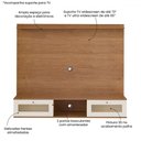 Ver imagem 4 de Sala de Estar Completa Decor para Tv até 75 Polegadas 2 Portas Cinamomo/off White - Pnr Móveis