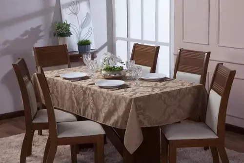 Ver imagem 2 de Toalha de Mesa 6 Lugares Jacquard 200x135 Admirare - Fendi