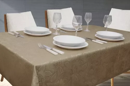 Ver imagem 3 de Toalha de Mesa 6 Lugares Jacquard 200x135 Admirare - Fendi