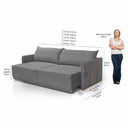 Ver imagem 3 de Sofá Cama Retrátil 3 Lugares 224cm Unique