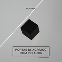 Ver imagem 3 de Nicho 80x23x18 Branco C/ Portas de Acrílico Puxador Preto