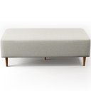Ver imagem 4 de Kit 02 Puffs Bali W01 Pés Palito 120x50 Cm Linho Champagne