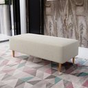 Ver mais imagens de Kit 02 Puffs Bali W01 Pés Palito 120x50 Cm Linho Champagne