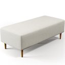 Ver imagem 7 de Kit 02 Puffs Bali W01 Pés Palito 120x50 Cm Linho Champagne