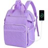 Leudes Mochila Organizadora com Carregamento Usb Roxo/g - 1
