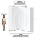 Ver imagem 3 de Guarda- Roupa Modulado Roupeiro de Canto L 6 Portas 6 Gavetas Versatille Yescasa