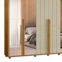 Ver imagem 6 de Guarda Roupa Casal 278cm 6 Portas 8 Espelhos Zac Opala/cumaru Z10 - Mpozenato