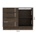 Ver imagem 4 de Balcão para Cozinha 120cm 1 Porta 3 Gavetas sem Tampo Lisboa