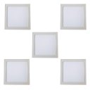 Ver imagem 1 de Plafon Painel 18w Led Quadrado Embutir Luminária Kit c/ 5