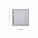 Ver imagem 3 de Plafon Painel 18w Led Quadrado Embutir Luminária Kit c/ 5