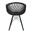 Ver imagem 2 de Kit 4 Cadeiras Web Polipropileno: Design Moderno para Sala, Varanda e Área Externa