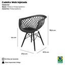 Ver imagem 3 de Kit 4 Cadeiras Web Polipropileno: Design Moderno para Sala, Varanda e Área Externa