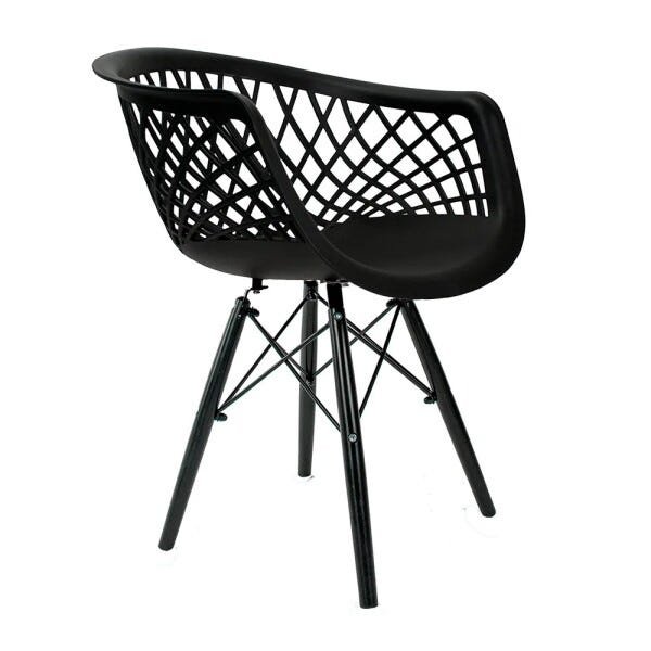 Kit 4 Cadeiras Web Black Base Preta Polipropileno - 5