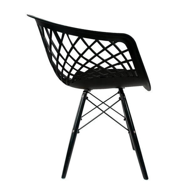 Kit 4 Cadeiras Web Black Base Preta Polipropileno - 4