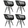Kit 4 Cadeiras Web Black Base Preta Polipropileno - 1