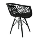Ver imagem 5 de Kit 4 Cadeiras Web Polipropileno: Design Moderno para Sala, Varanda e Área Externa