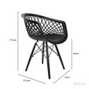 Ver imagem 6 de Kit 4 Cadeiras Web Polipropileno: Design Moderno para Sala, Varanda e Área Externa