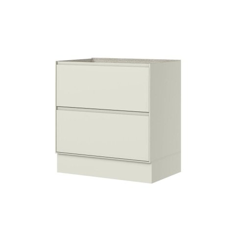 Balcão 02 Gavetas 80cm Fineze C660 Areia Hp - Henn