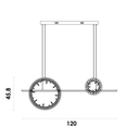 Ver imagem 1 de Pendente Milenium Dourado (c)12cm (l)12cm (a)4cm 1x54w 3000k 3225lm Led