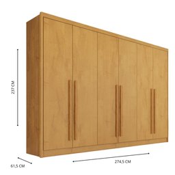 Guarda Roupa Valência 6 Portas 6 Gavetas Mdf - Mademarcs - 4
