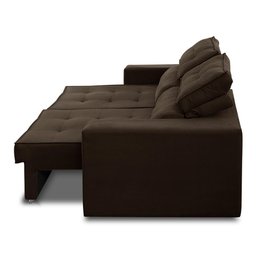 Sofá Retrátil e Reclinável 3 Lugares 2,30m com Molas Mirela Suede Adonai Estofados - 5