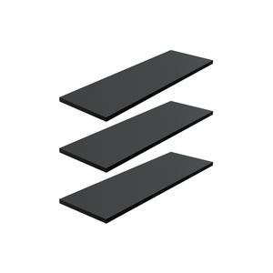 Kit 3 Prateleira Preta 60X20 + Suporte Flutuante Mdf  Organizadora Decoração Cozinha Banheiro Sala